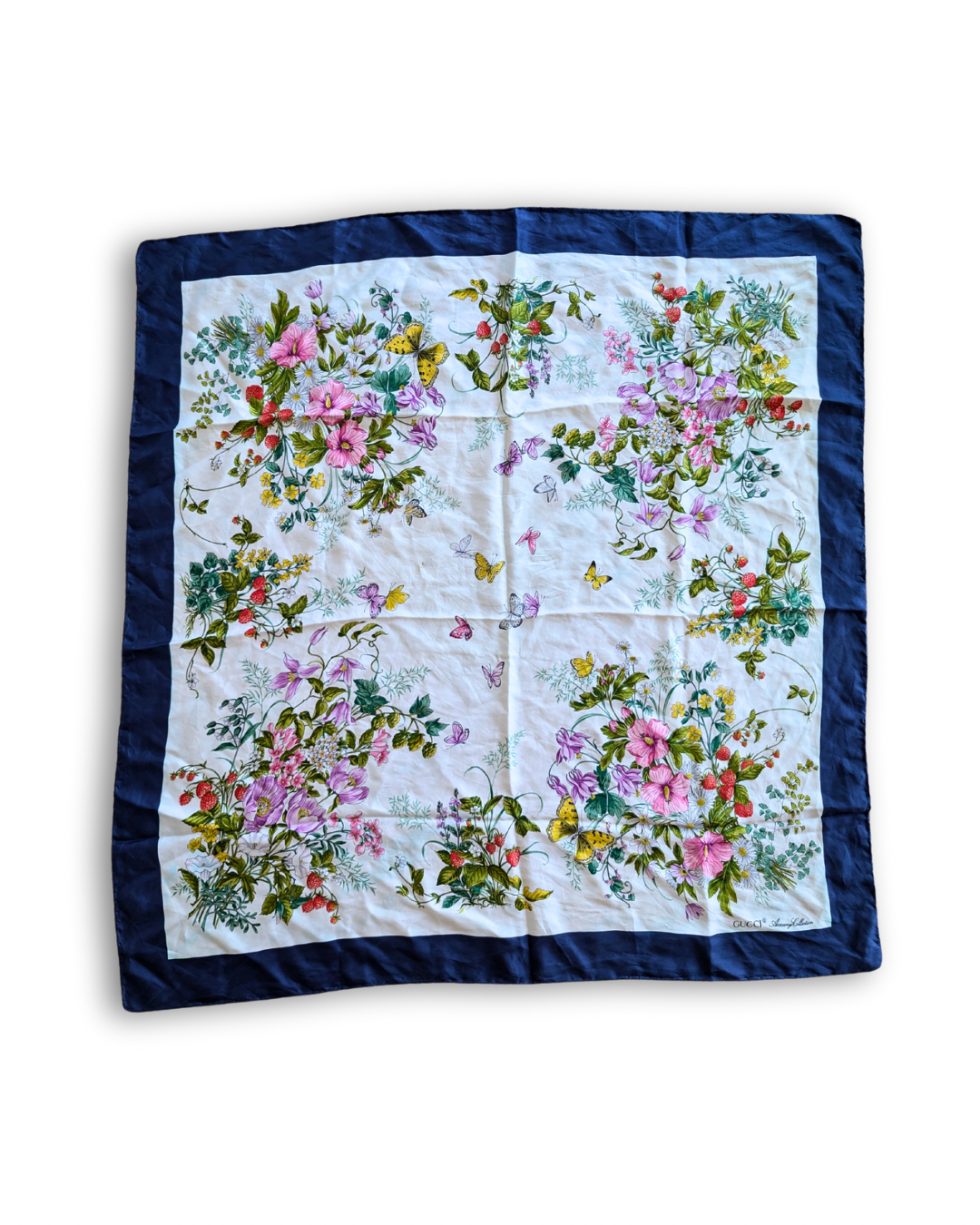 GUCCI FLORAL SILK SCARF